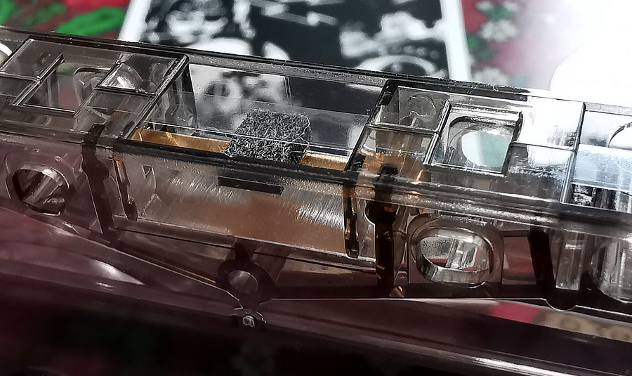 A closeup shot of the tape itself